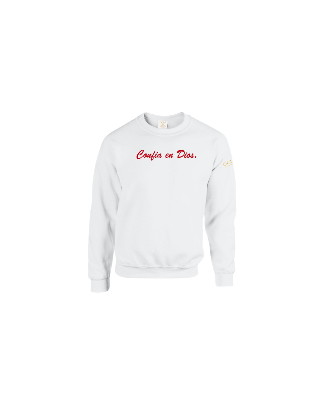 Trust God. Unisex Sweatshirt, Script Font (Spanish Edition)