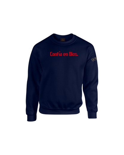 Trust God. Unisex Sweatshirt, Classic Font (Spanish Edition)